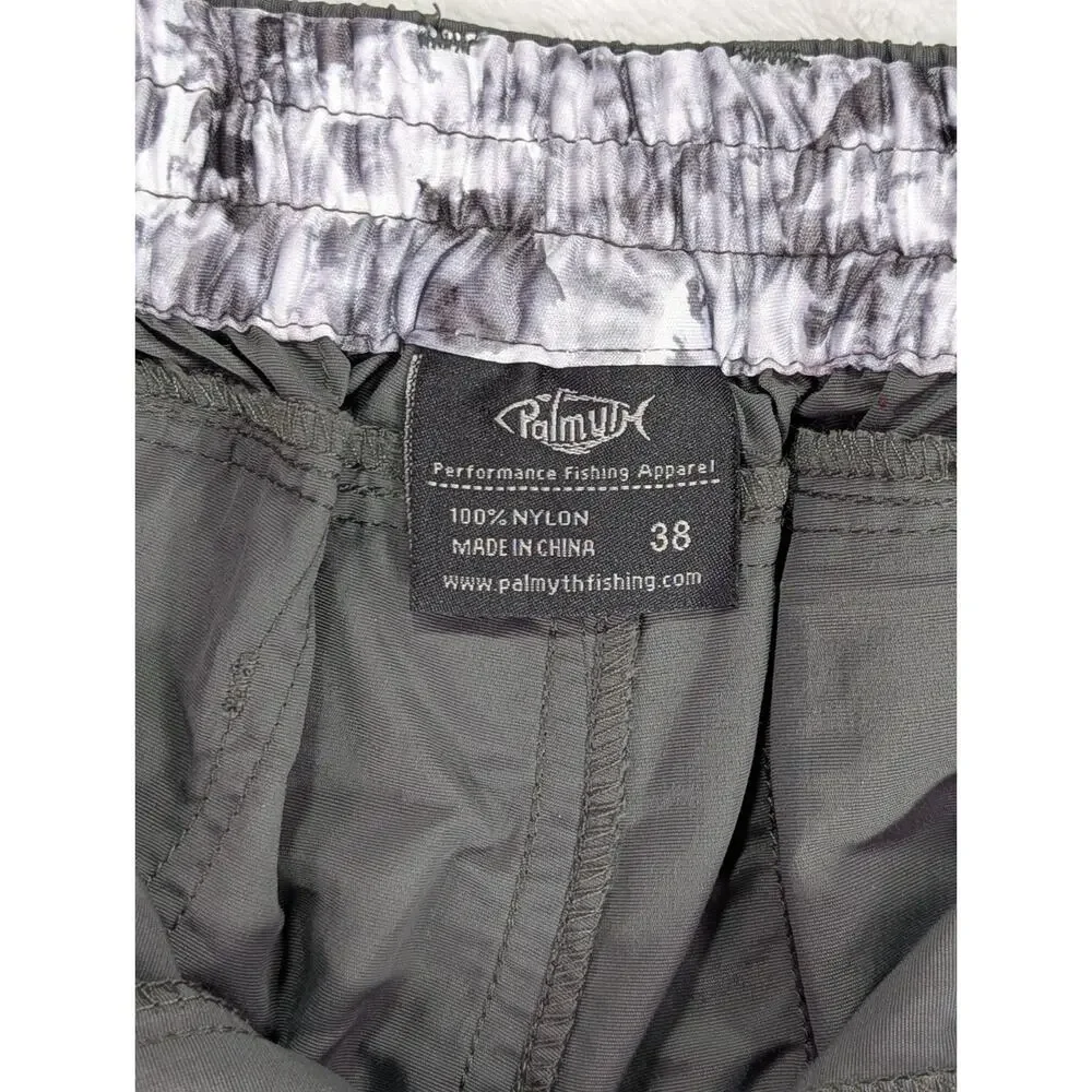 Palmyth Mens Performance Fishing Shorts NWT Size 38 XL Charcoal Gray 6.5